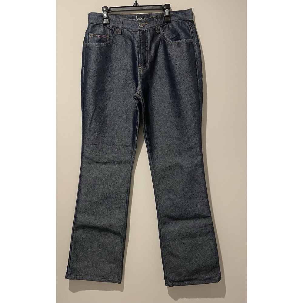 Vintage 90s LEI Blue Jeans Black & Silver Straight Leg Jeans Size 9 Y2K Denium‎